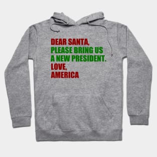 Dear Santa Anti Trump Humor Hoodie